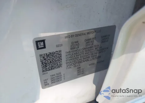 2019 Chevrolet Colorado Wt from USA, damaged, VIN 1GCGTBENXK1257105